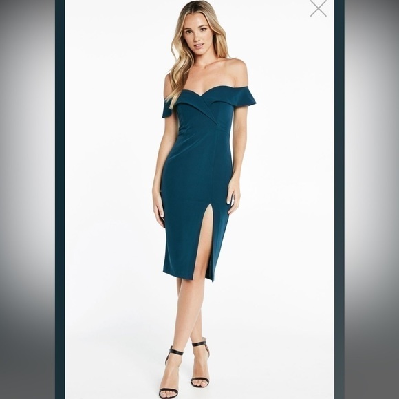 NWT BARDOT Bella Off The Shoulder Dress - Picture 1 of 8